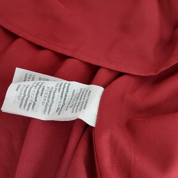 Madewell Floral Burgundy Button Back Long Sleeve Dress - Picture 6 of 14